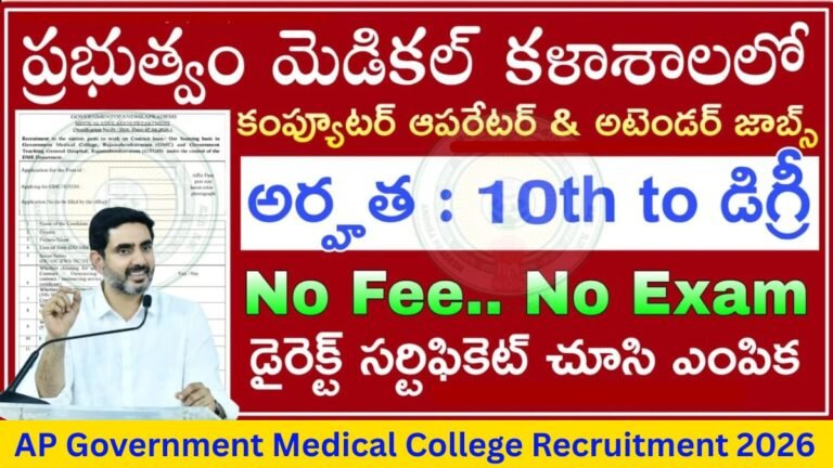AP Government Medical College Recruitment
